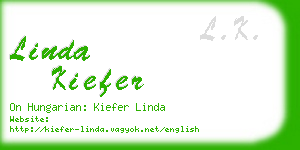 linda kiefer business card